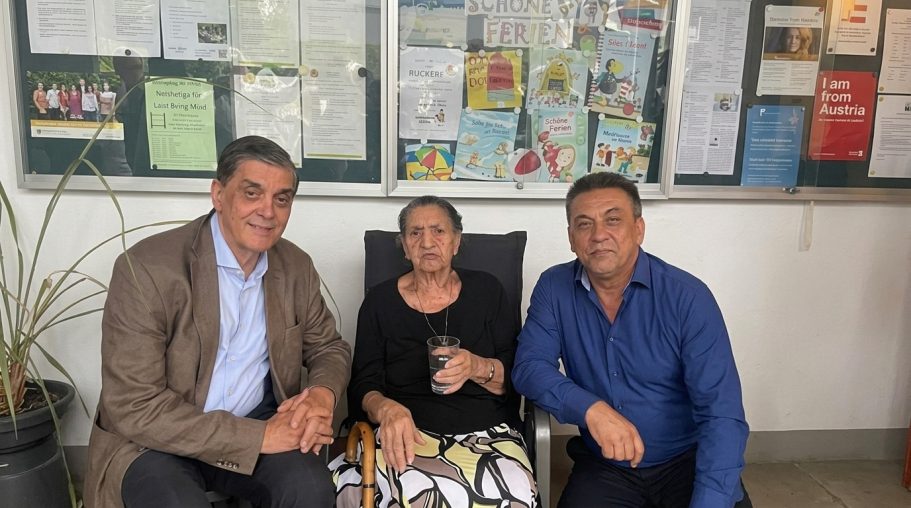 Romani Rose, Philomena Franz,Josef-Tino Schneeberger,22.07.2022.